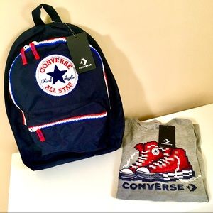 SOLD - NWT Converse Backpack and T-shirt